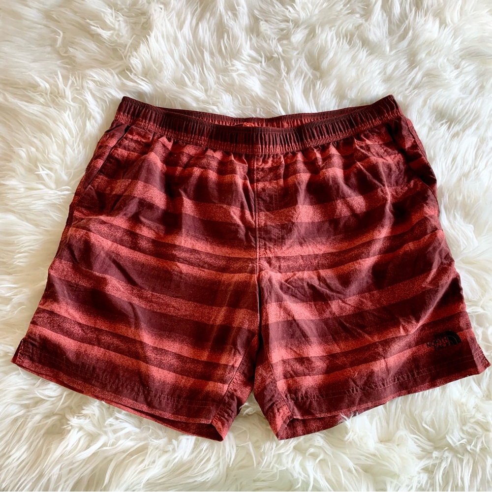 ❤️ 3/50 The North Face Red Orange Men Hybrid Sports Swim Shorts US XL